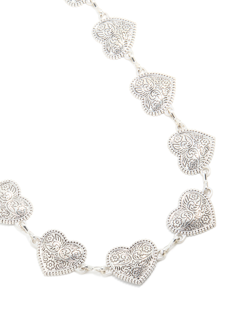 Silver Heart Western Belt