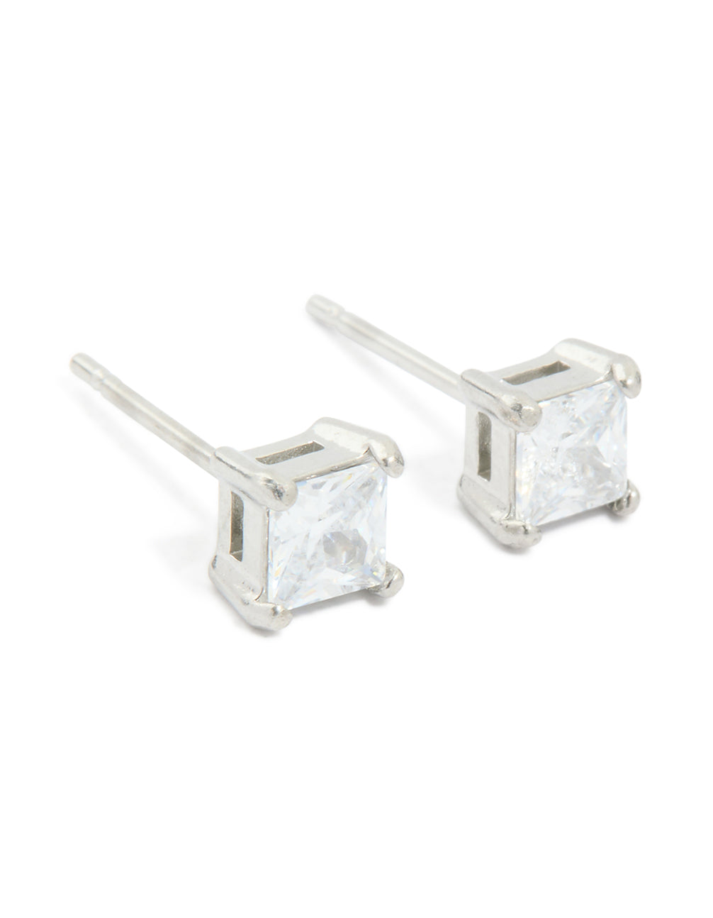Stainless Steel 5MM Prism Square Stud Earrings