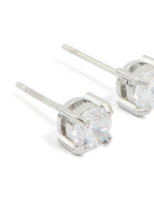 Surgical Steel 5mm Prism Stud Earrings
