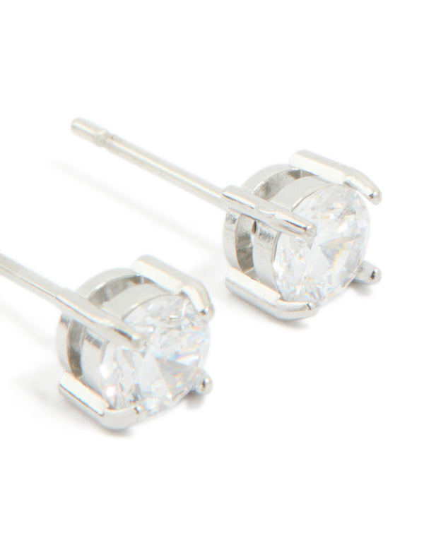 Surgical Steel 5mm Prism Stud Earrings