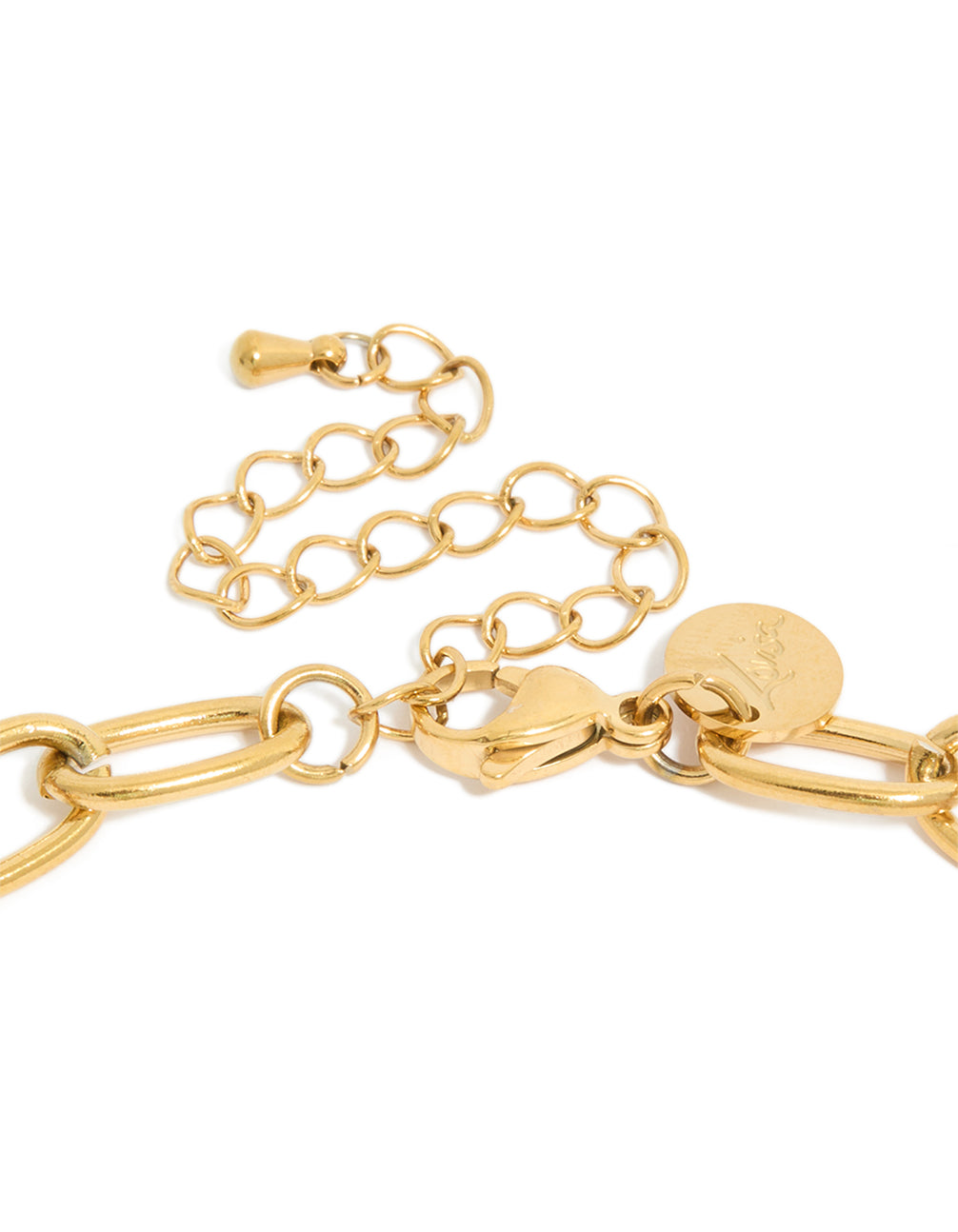 Waterproof Gold Plated Stainless Steel Irregular Paperclip Freshwater Pearl Necklace