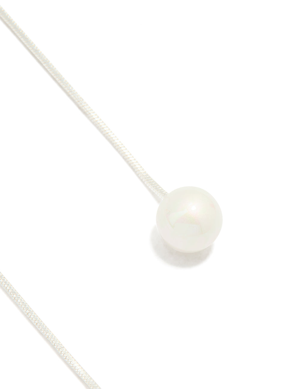 Silver Plated Pearl Butterfly Long Drop Earrings