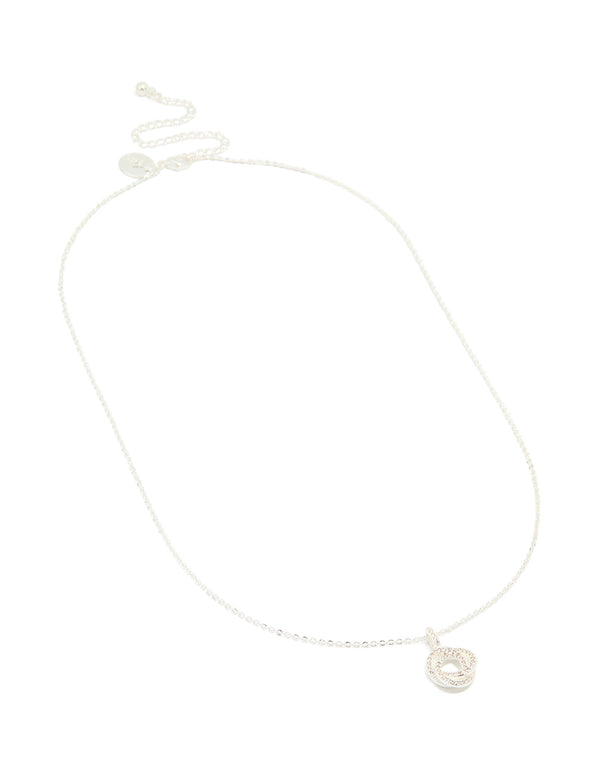 Silver Plated Cubic Zirconia Milky Way Pendant Necklace