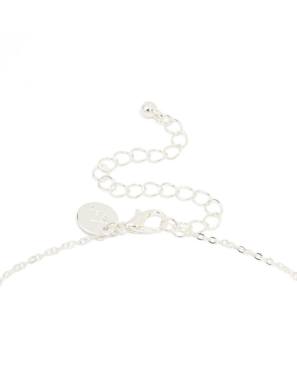 Silver Plated Chunky Flower Pendant Necklace