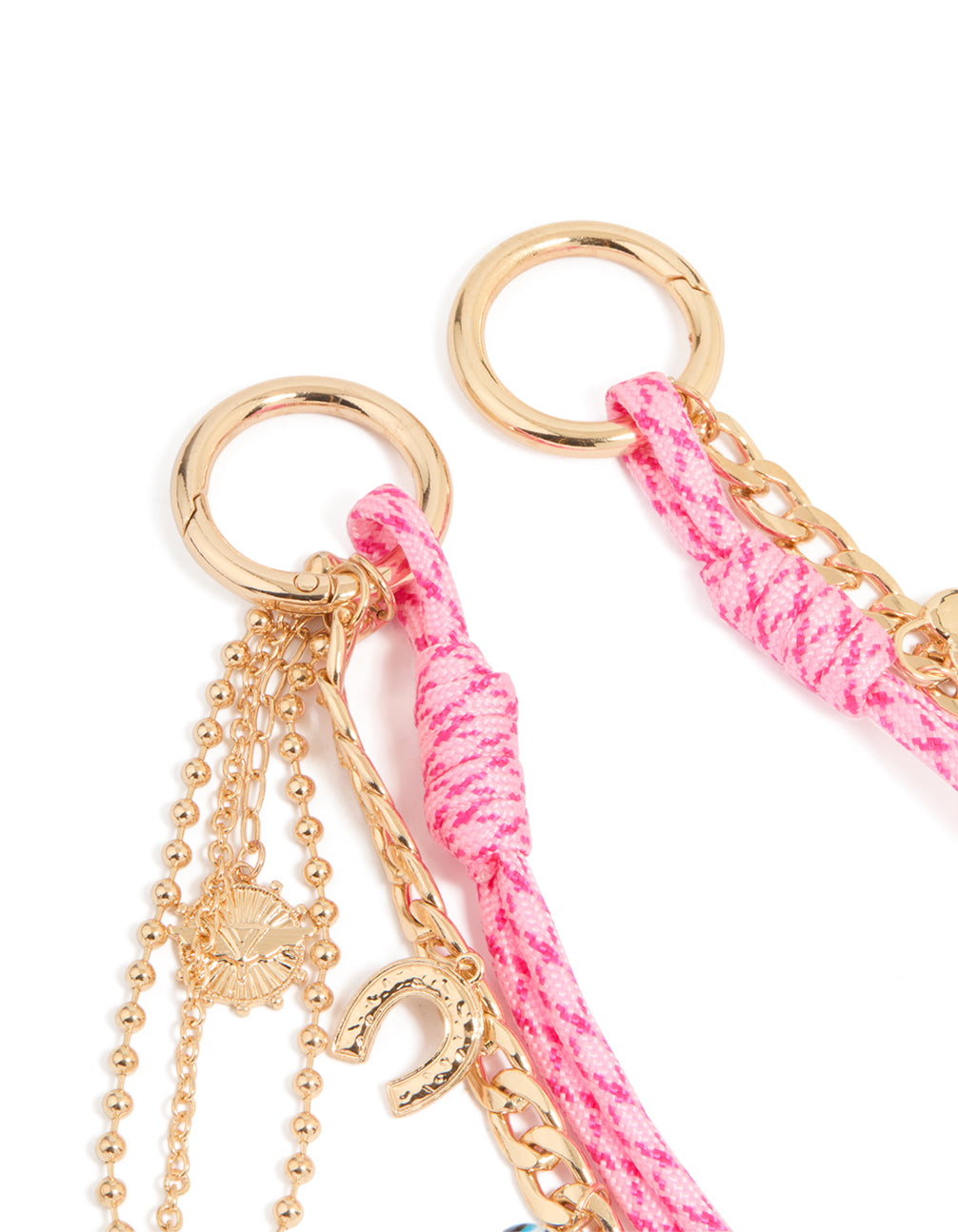 Gold & Rope Mixed Charms Key Chain
