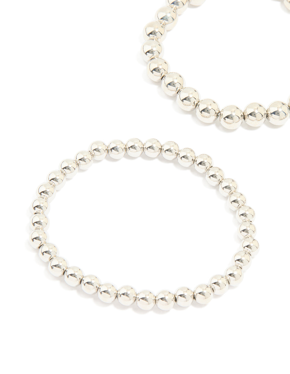 Silver Ball Stretch Bracelet 3-Pack