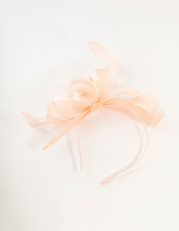 Pink Metallic Feather Fascinator