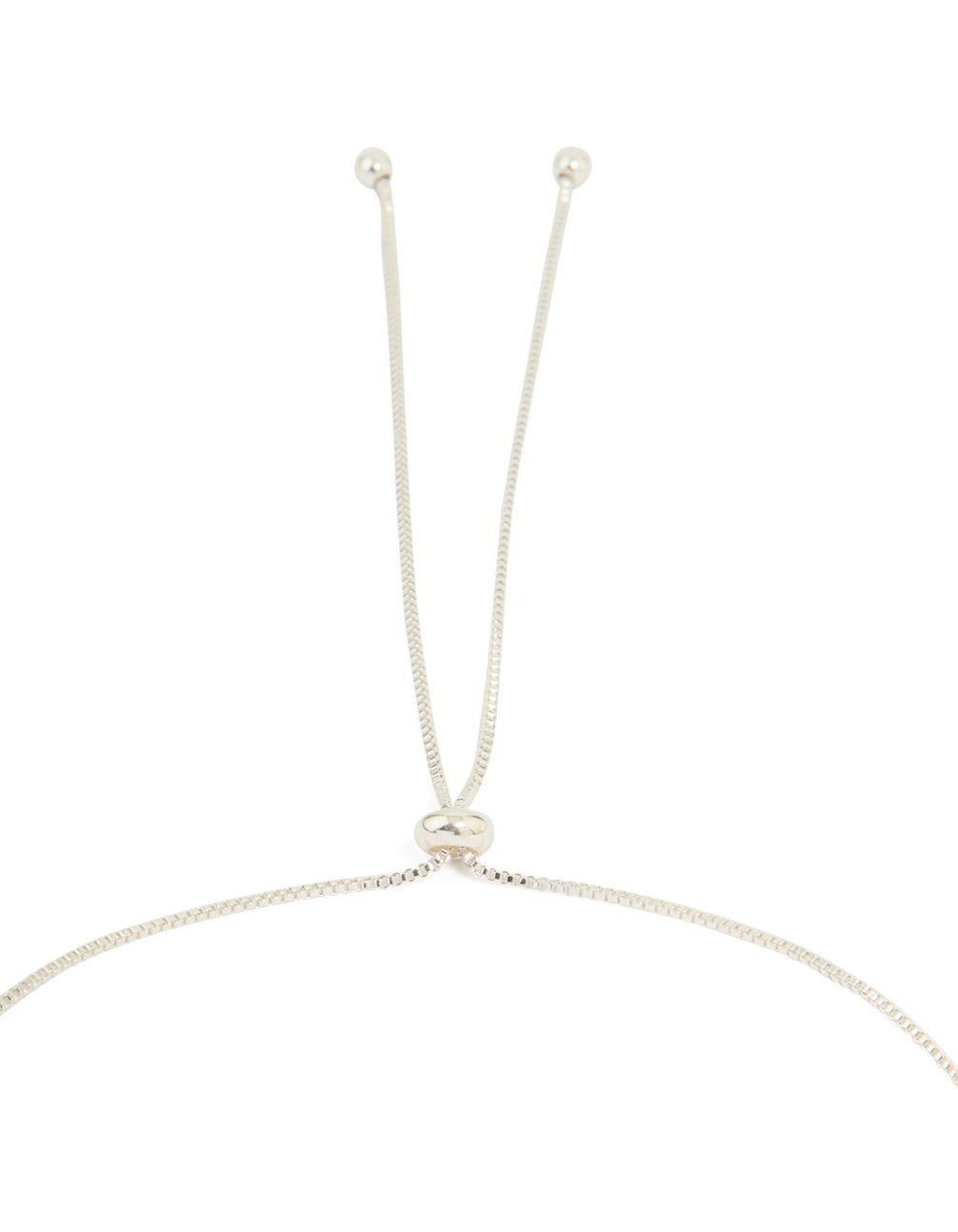 Silver Cubic Zirconia Y-Necklace & Cup Chain Earrings Set