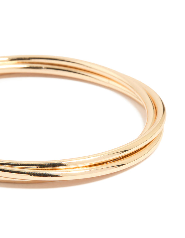 Gold Classic Multi-Width Bangles 3-Pack