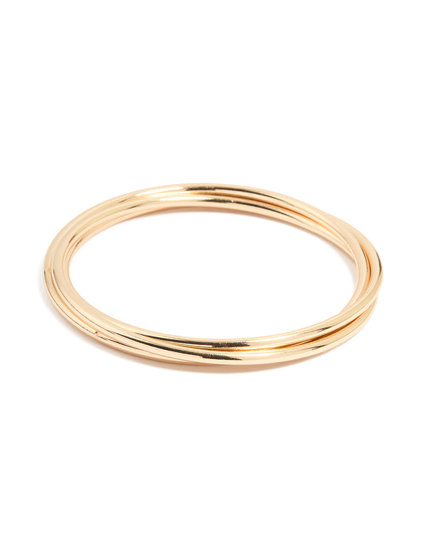 Gold Classic Multi-Width Bangles 3-Pack