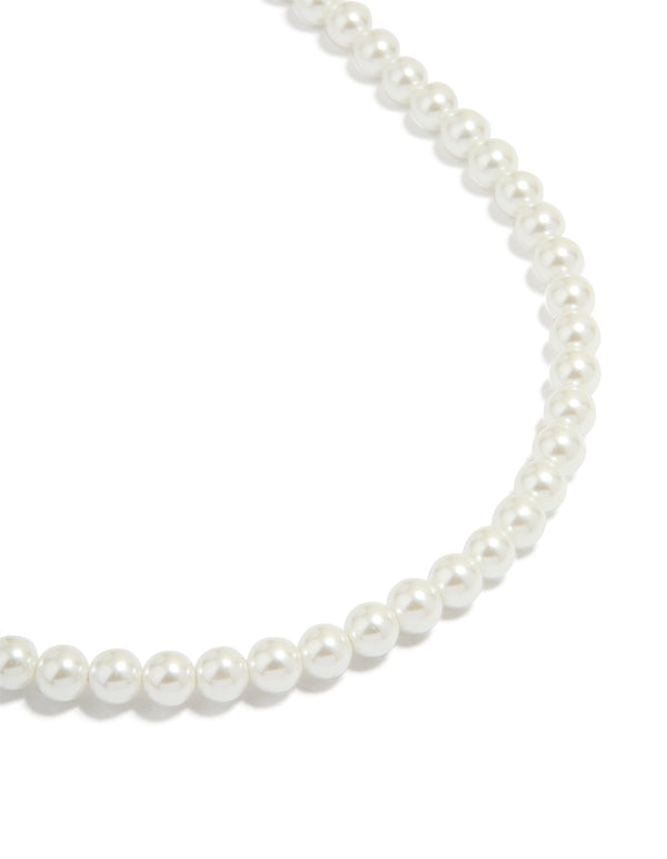 Silver Plated Pearl Necklace