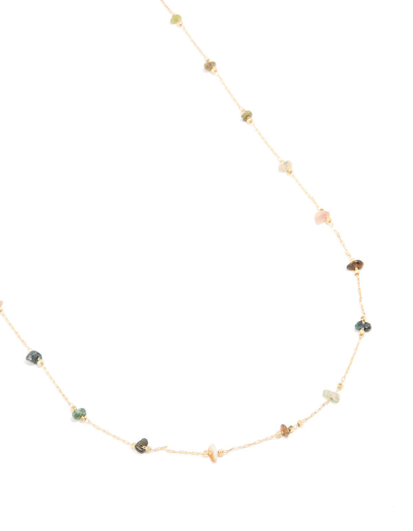 Gold Plated Semi Precious Stones Waist Chain