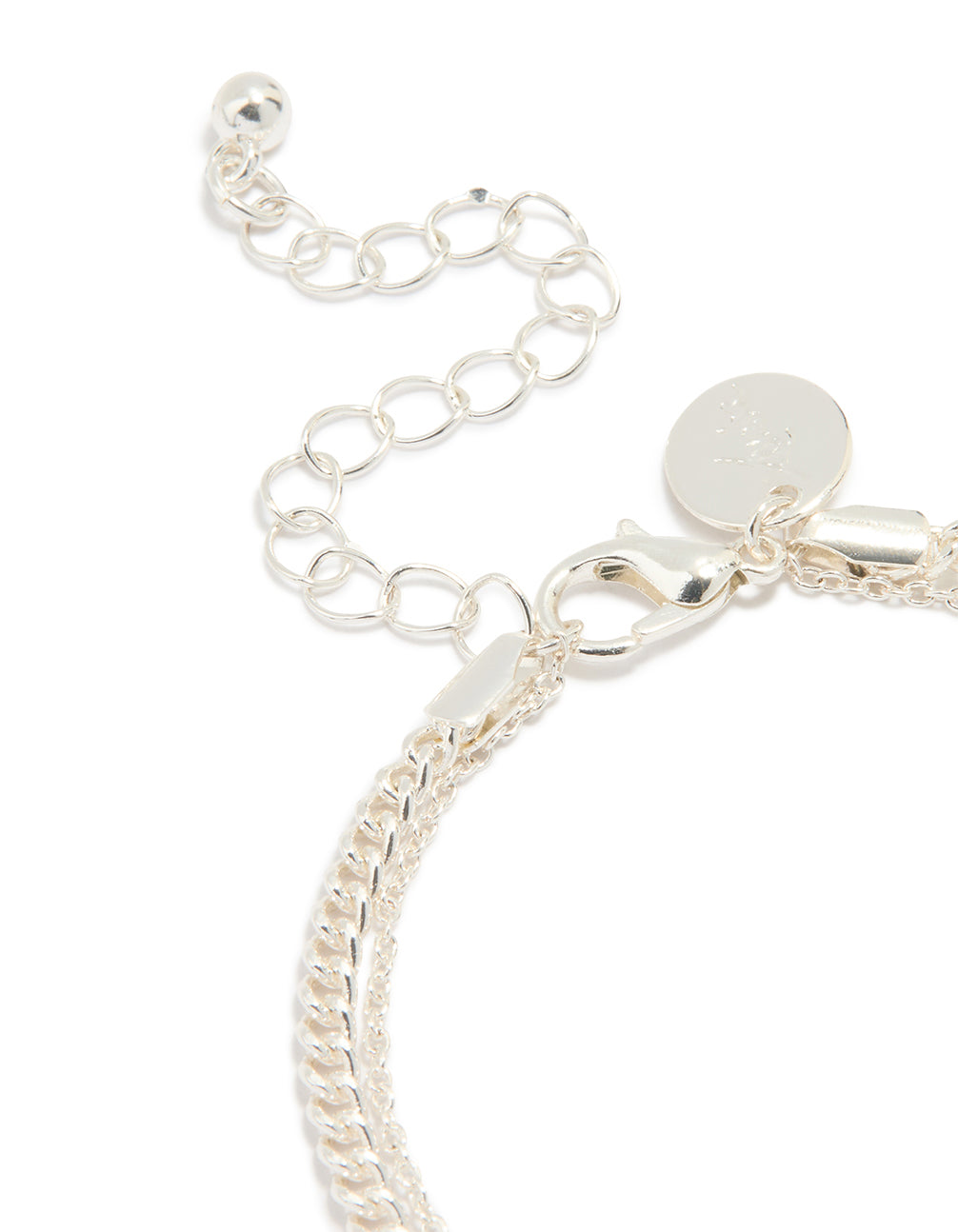 Silver Plated Cubic Zirconia Layered Bracelet