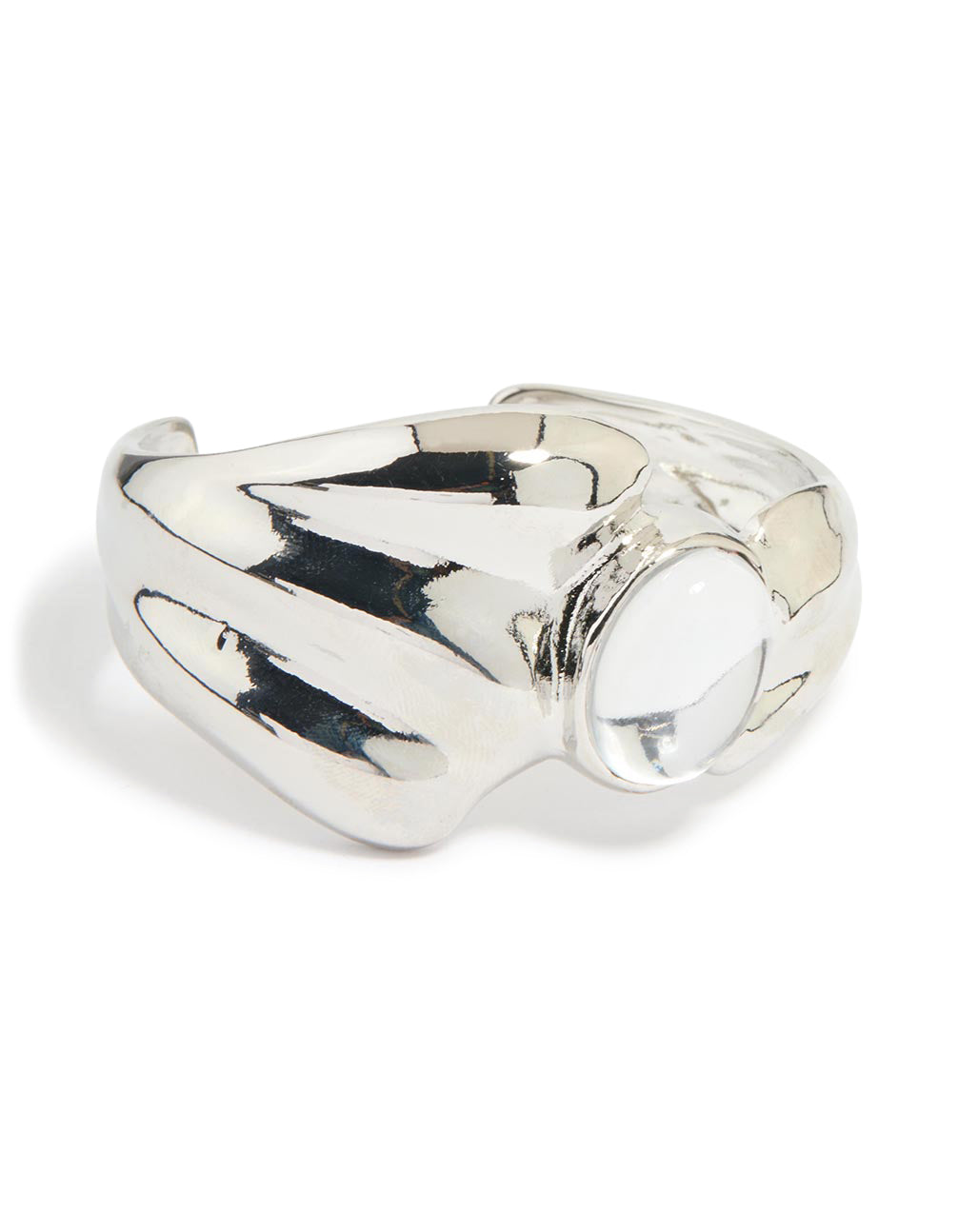 Silver Diamante Molten Wrist Cuff