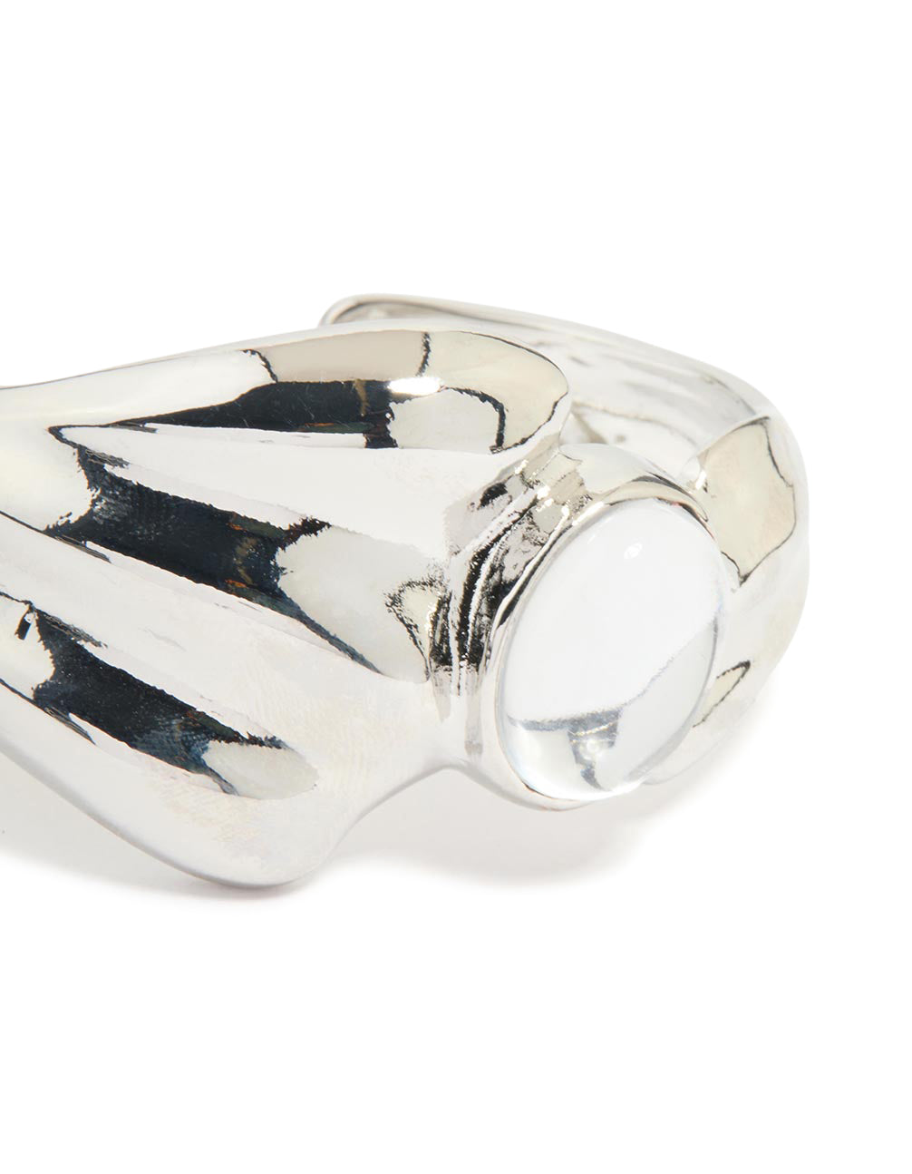 Silver Diamante Molten Wrist Cuff