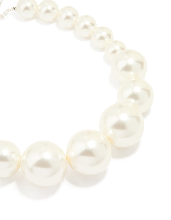 Silver Pearl Necklace