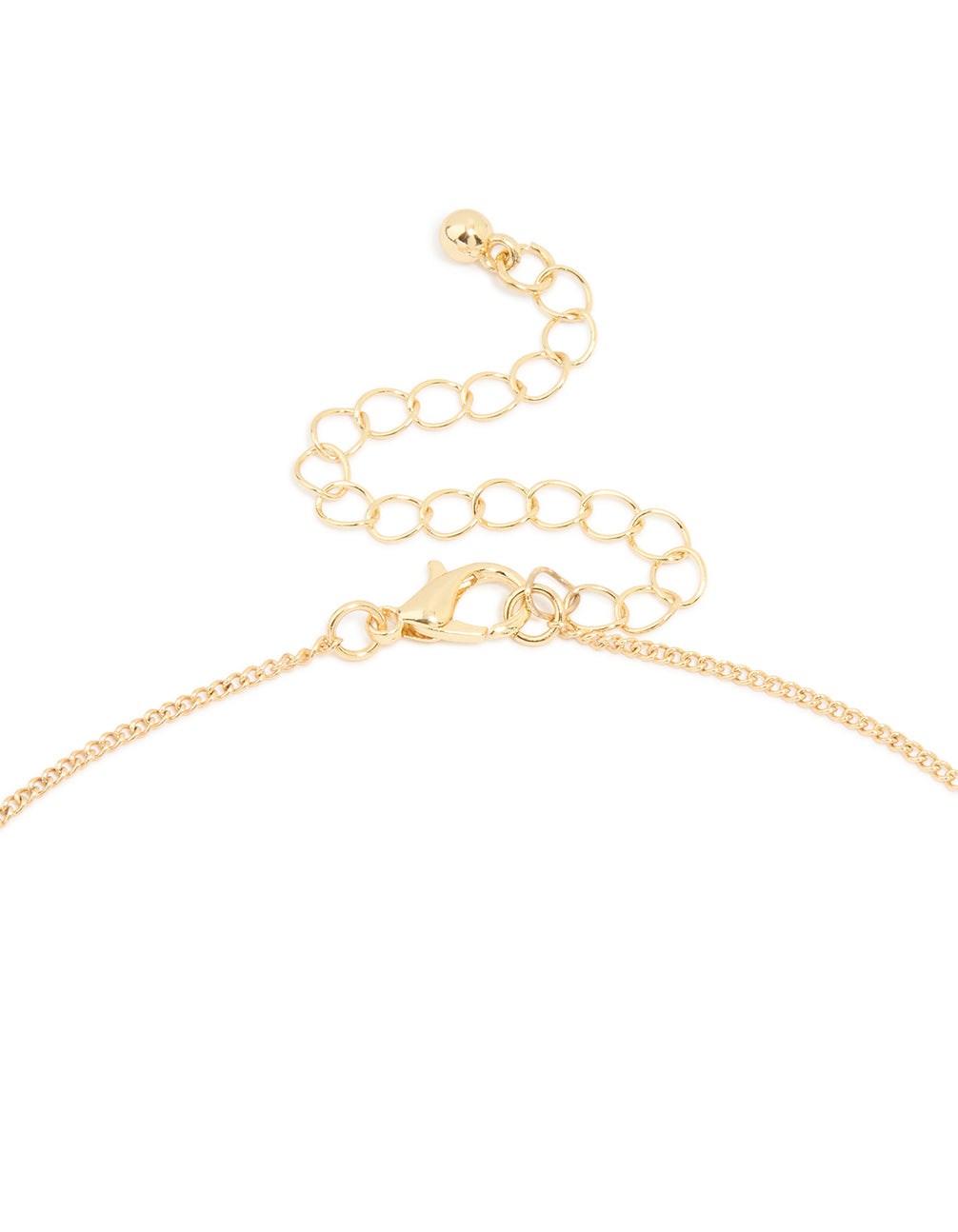 Gold Plated Cubic Zirconia Circle Letter J Pendant Necklace