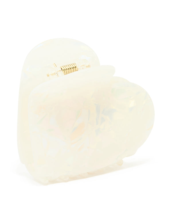 Acrylic Heart Shaped Claw Clip
