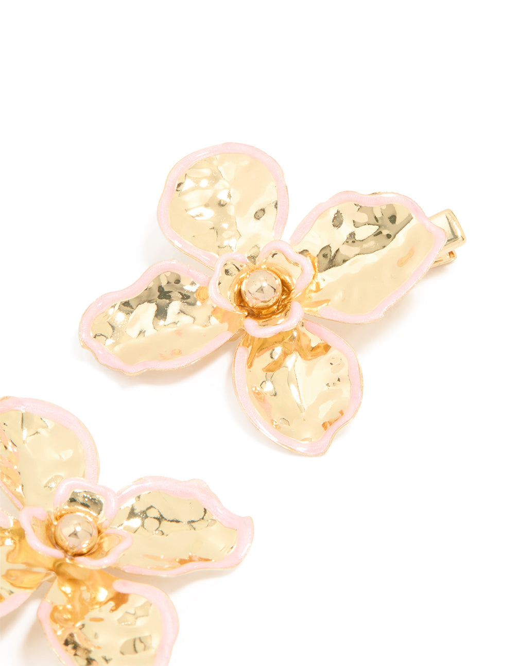 Gold Molten Flower Claw Clips 2-Pack