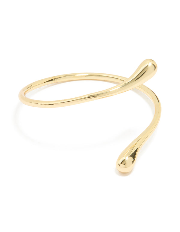 Gold Plated Teardrop Wrist Cuff