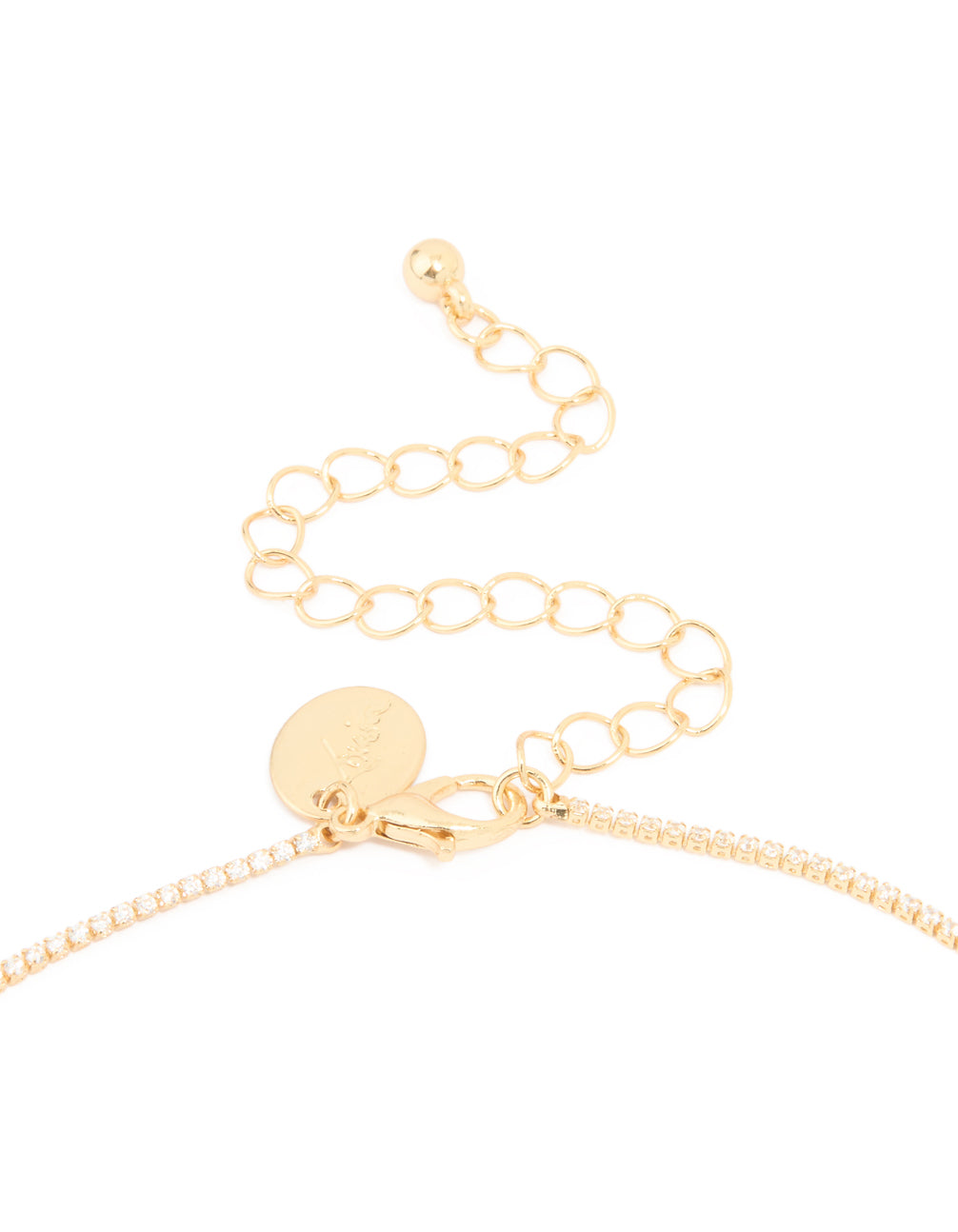 Gold Plated Cubic Zirconia Flower Cup Chain Necklace