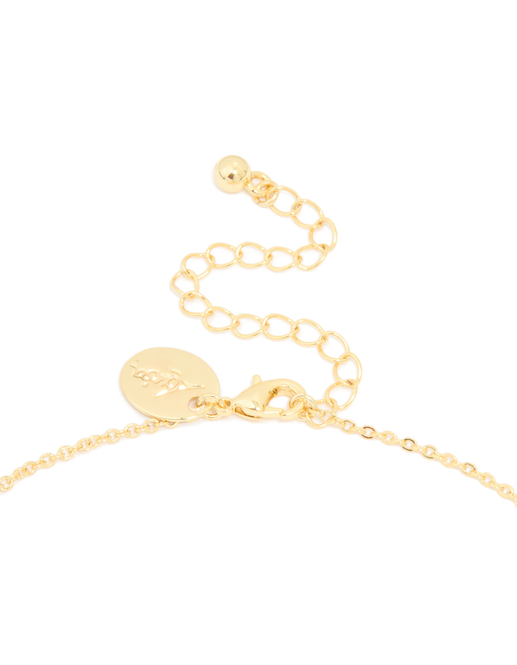 Gold Plated Cubic Zirconia Inlay Clover Necklace