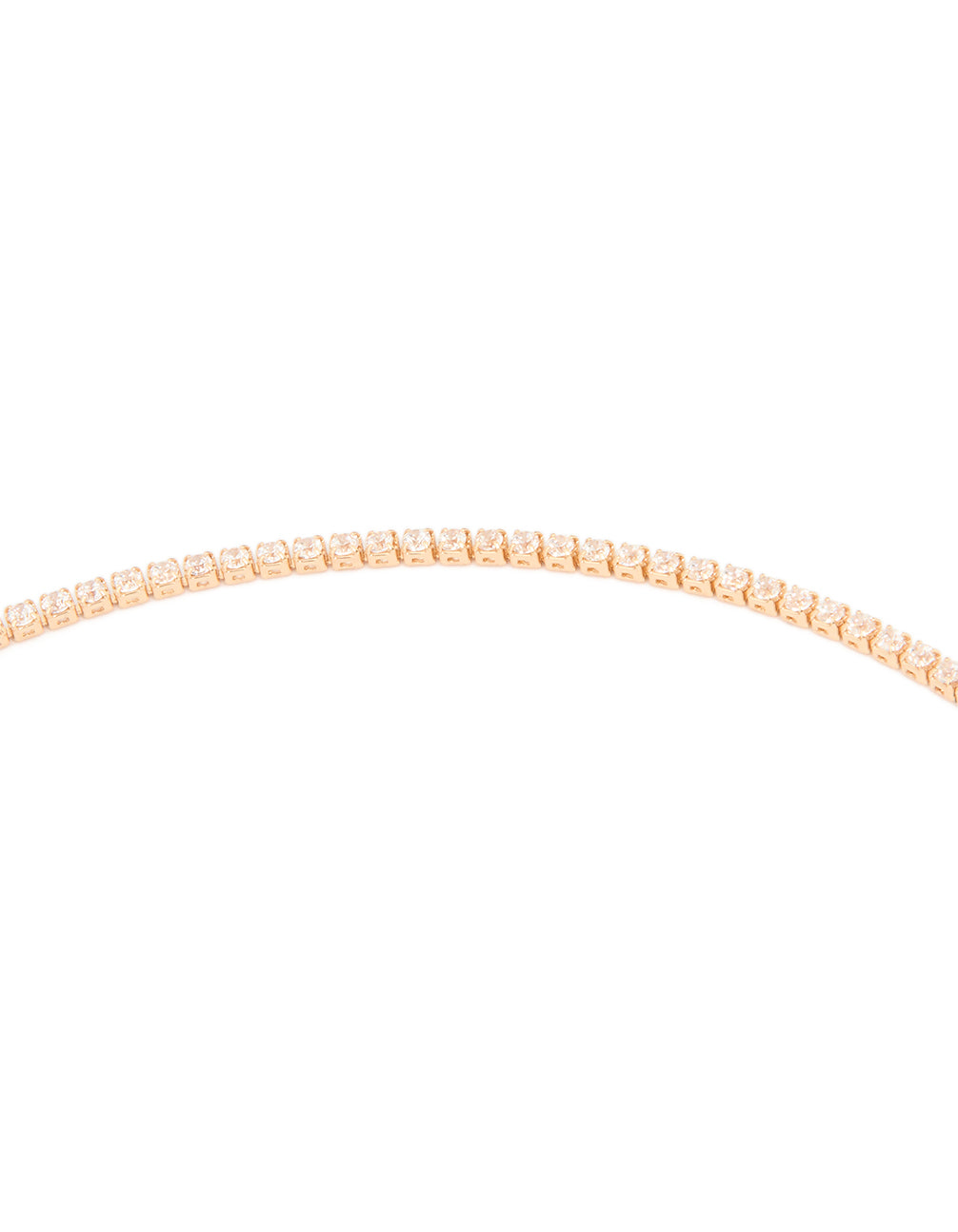 Gold Long Cubic Zirconia Lariat Necklace