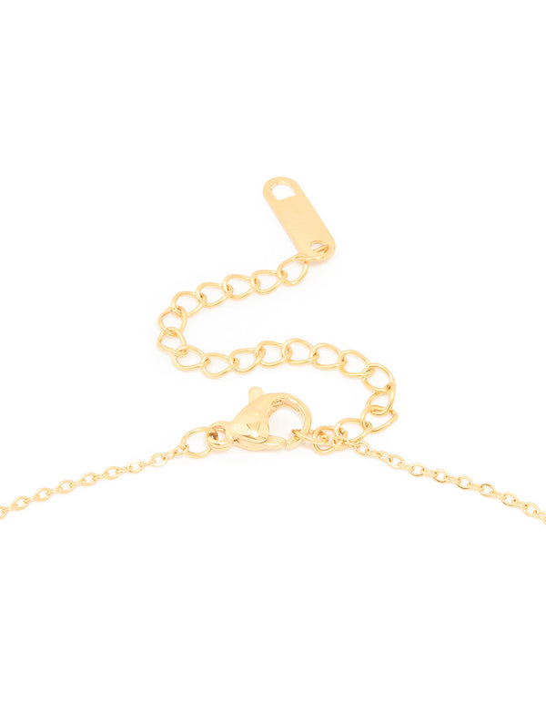 Waterproof Gold Plated Stainless Steel Dainty Circle Link Necklace