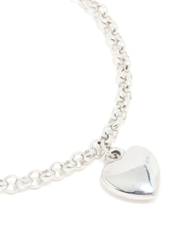 Waterproof Stainless Steel Chunky Heart T & O Bracelet