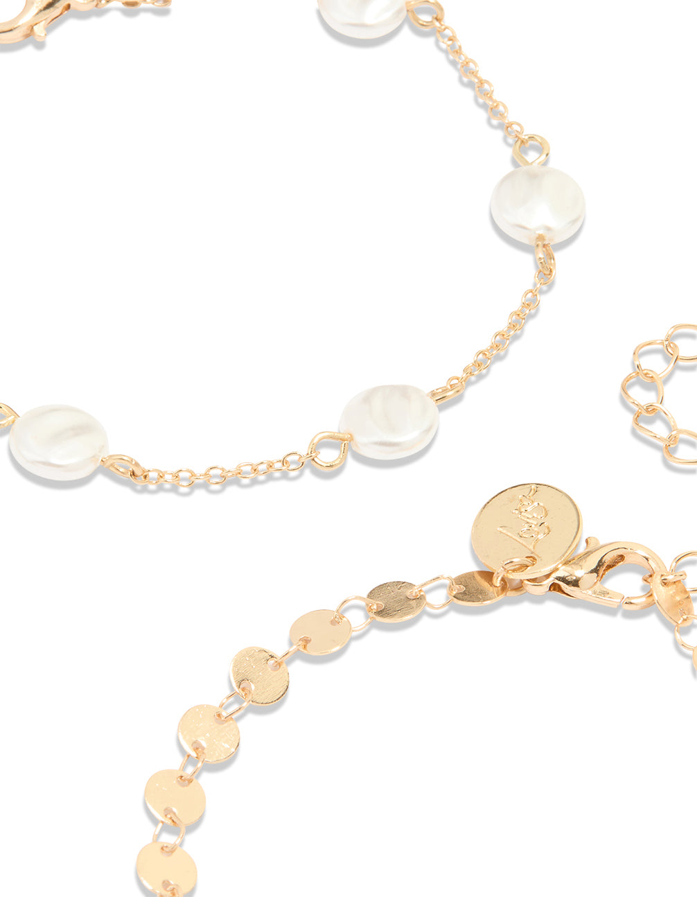 Gold Celestial Pearl Bracelets 4-Pack