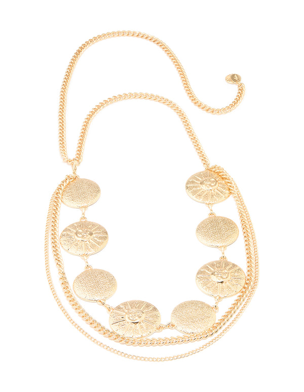 Gold Celestial Sun Chain Belt