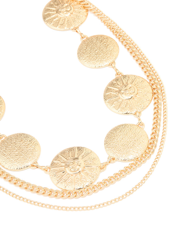 Gold Celestial Sun Chain Belt