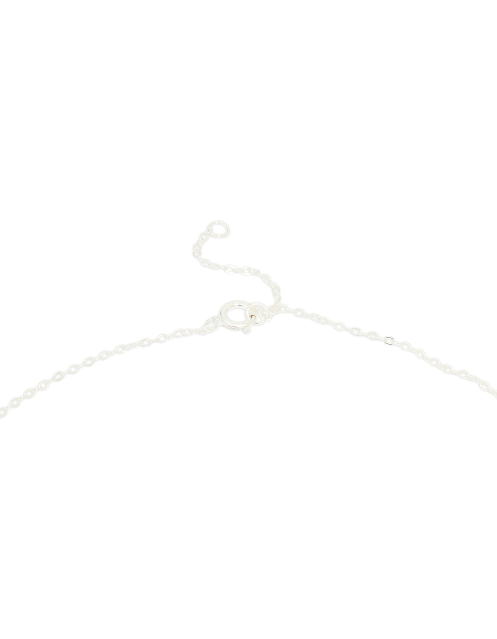 Sterling Silver Cubic Zirconia Cross Pendant Necklace