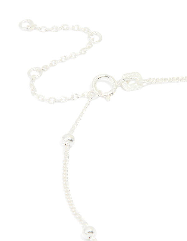 Sterling Silver Large Station Bracelet