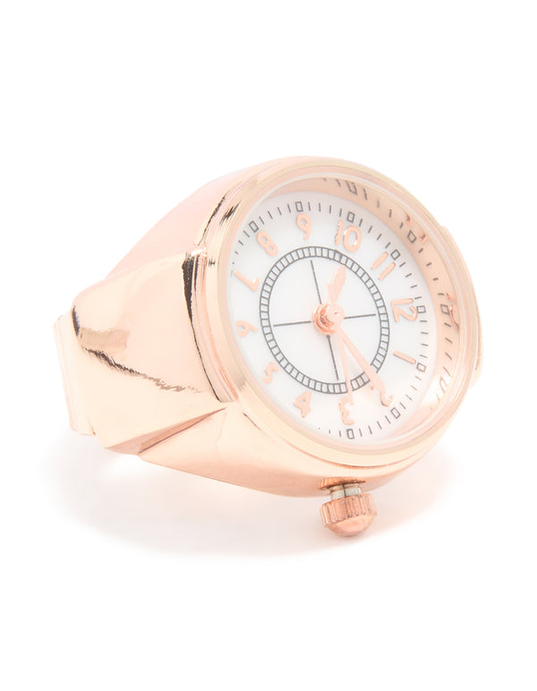 Rose Gold Statement Watch Ring