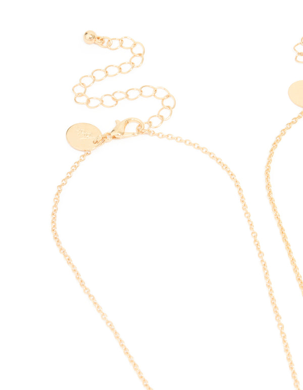 Kids Gold Pink BFF Heart Necklaces 3-Pack