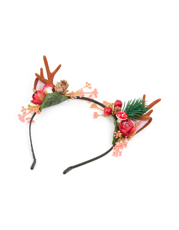 Kids Reindeer Antler Forest Headband