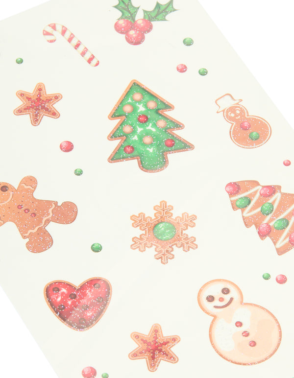 Kids Santa & Gingerbread Man Temporary Tattoo Pack