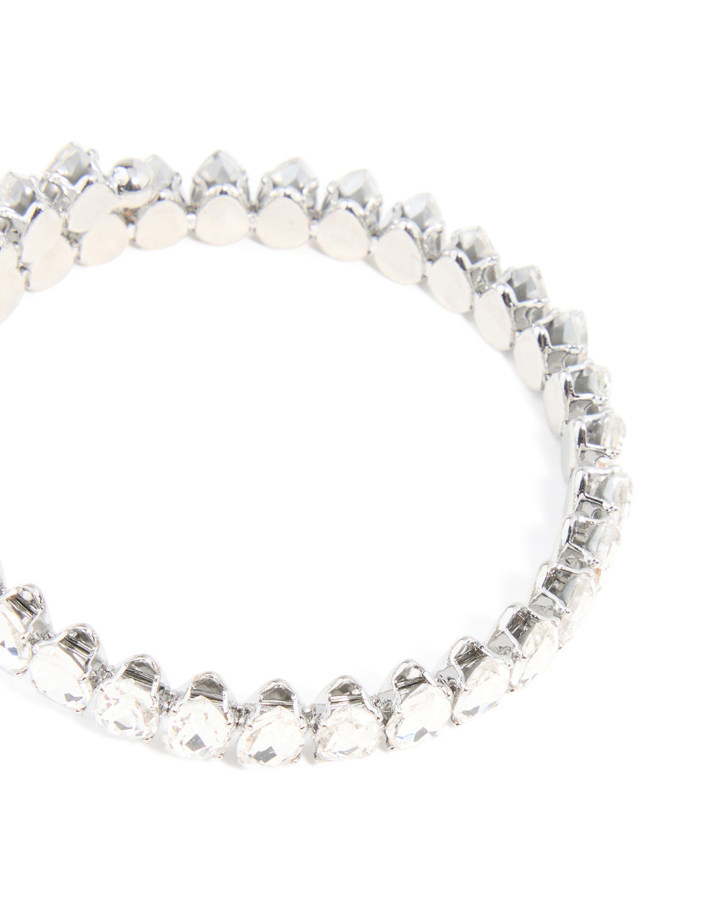 Silver Diamante Wrapped Bangle