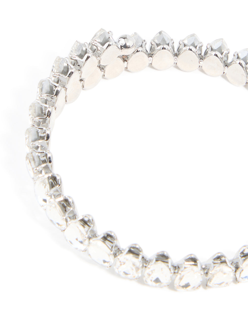 Silver Diamante Wrapped Bangle