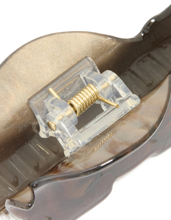 Brown Acrylic Dog Claw Clip