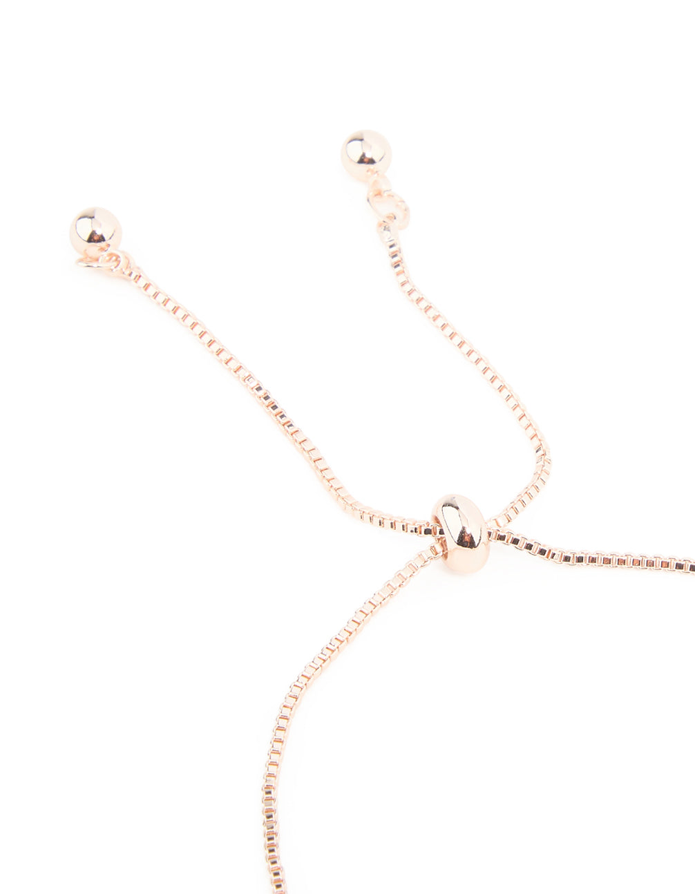 Rose Gold Plated Cubic Zirconia Pink Flower Toggle Bracelet