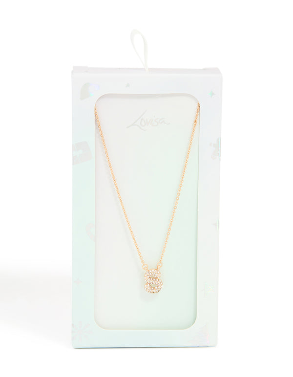 Kids Gold Cubic Zirconia Letter S Necklace