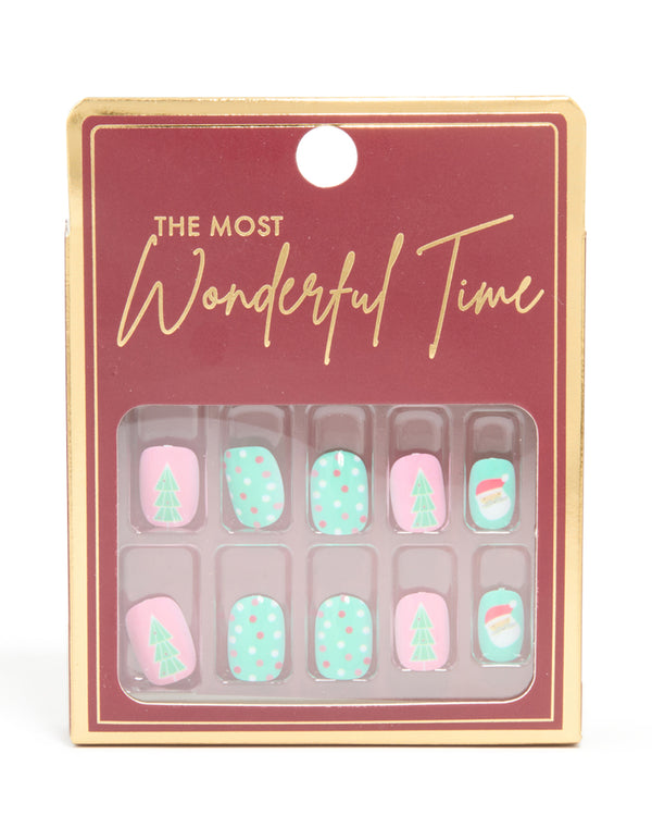 Santa & Festive Tree Press-On Nail Set