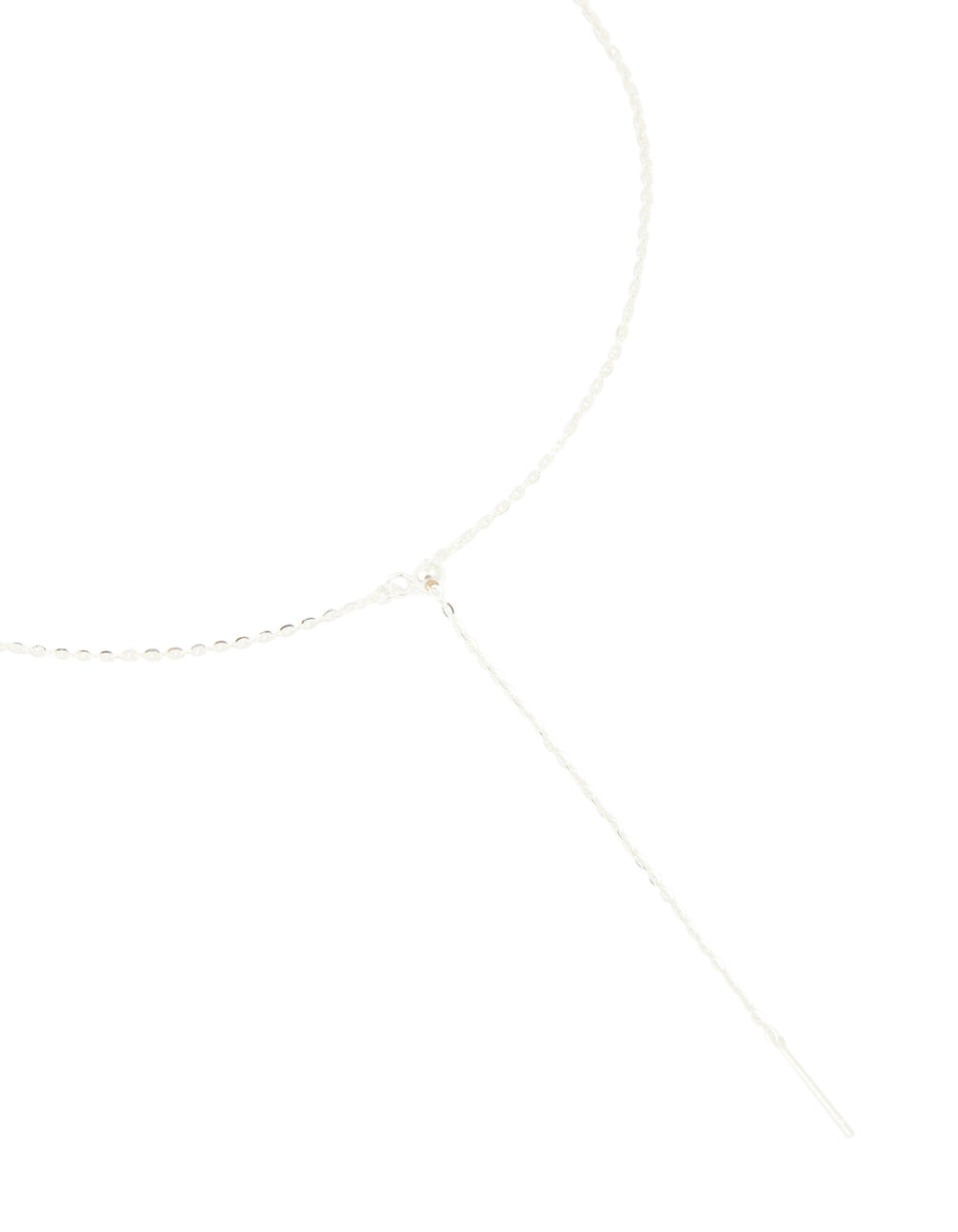 Sterling Silver Adjustable Chain Y-Necklace