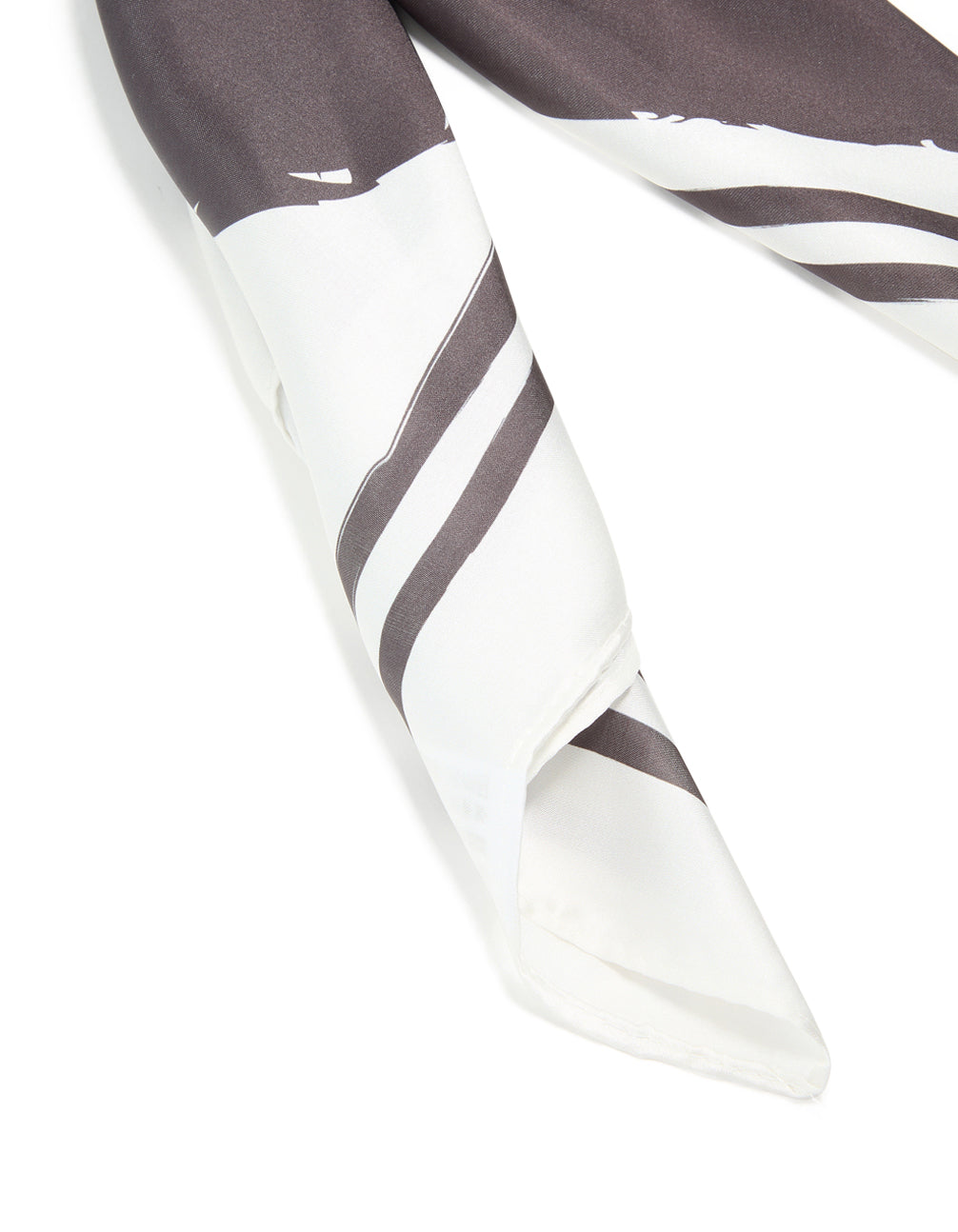 Monochrome Half Circle Fabric Scarf