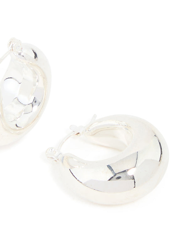 Waterproof Stainless Steel Chunky Hoop Earrings