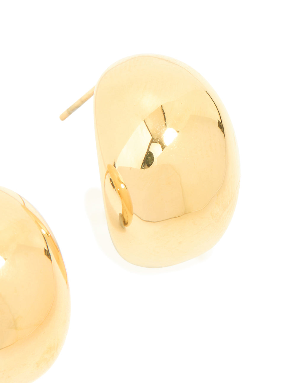 Waterproof Gold Plated Stainless Steel Chunky Stud Earrings