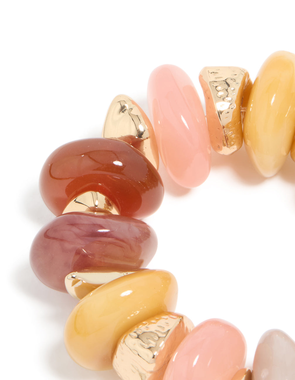 Multicoloured Acrylic Beaded Statement Stretch Bracelet