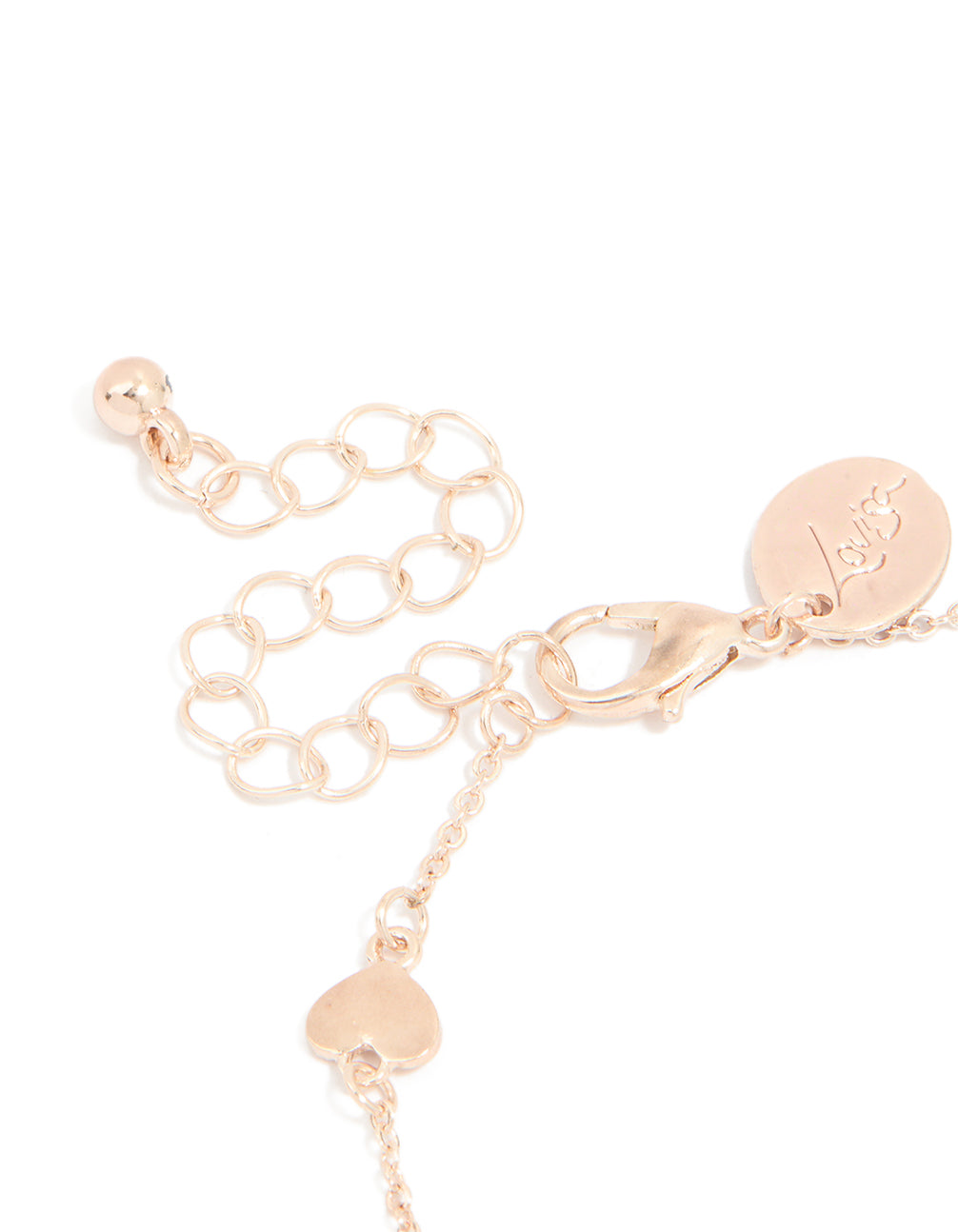 Rose Gold Plated Cubic Zirconia Hearts Bracelet